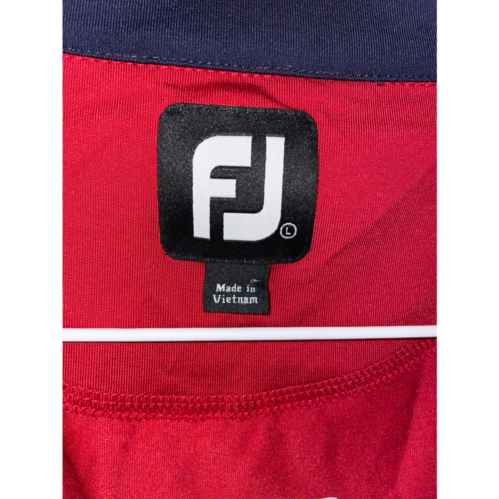 FootJoy Golf Vest Men's  Large Red Navy Blue Stretch The Georgia Club